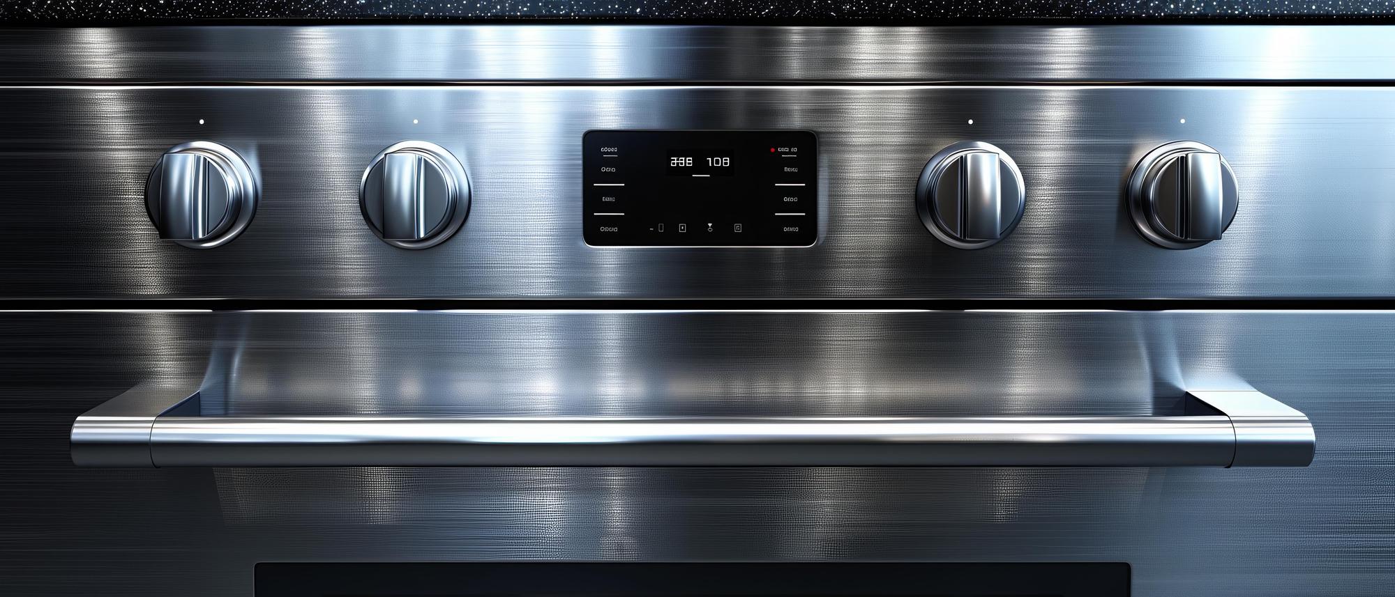 Studio kitchen with stainless surfaces and modern equipment